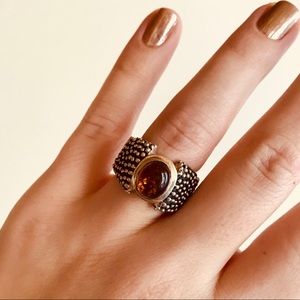 Retired Silpada Amber Cabochon Ring